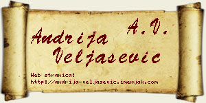 Andrija Veljašević vizit kartica